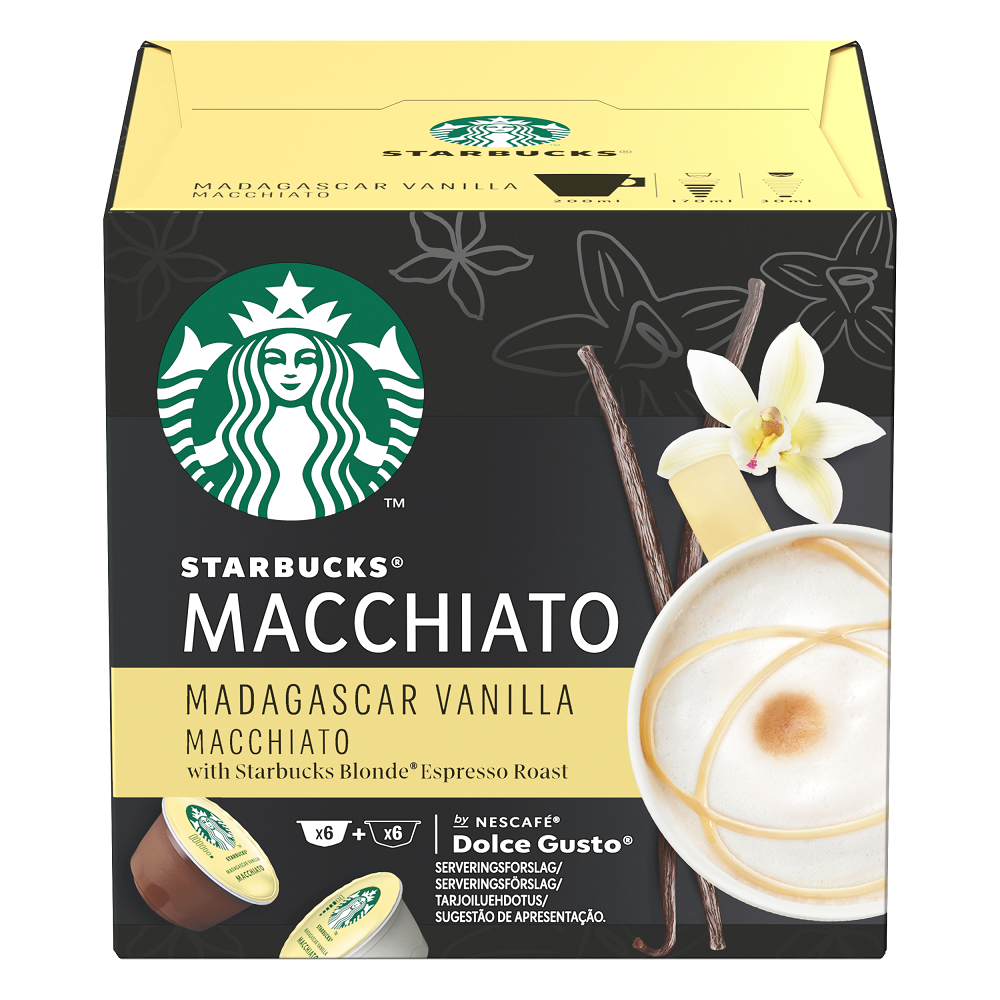 Sombra Evacuación impuesto Starbucks® Madagascar Vanilla Macchiato by NESCAFÉ® Dolce Gusto® 12 cá –  Shop Nestlé Uruguay