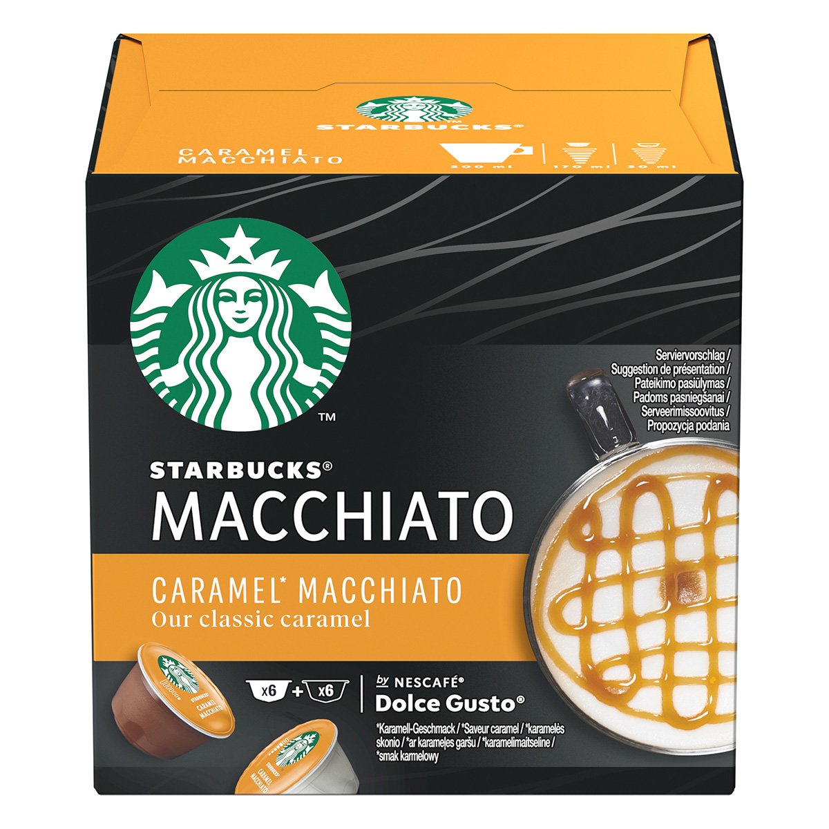 Starbucks® Caramel Macchiato by NESCAFÉ® Dolce Gusto® 12 cápsulas